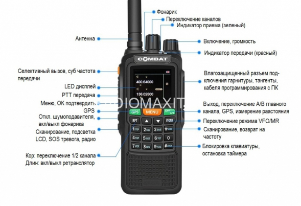 Рация КОМБАТ T-34 "GPS ВЕКТОР"