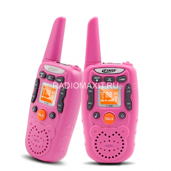 Рация Crony T-358 PINK (комплект - 2 шт.)