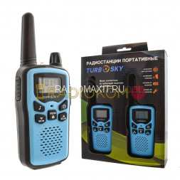 Комплект раций 2 шт TurboSky T35 BLUE. Рация TurboSky T35 синего цвета