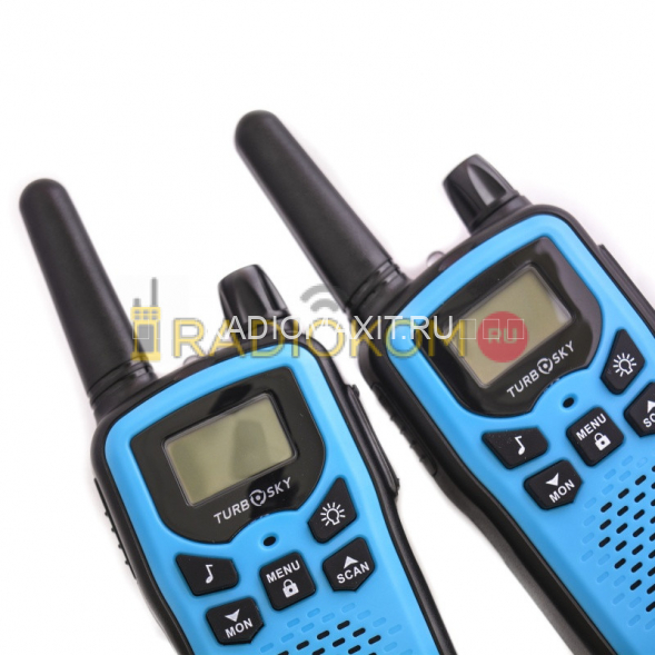 Комплект раций 2 шт TurboSky T35 BLUE (синего цвета) 
