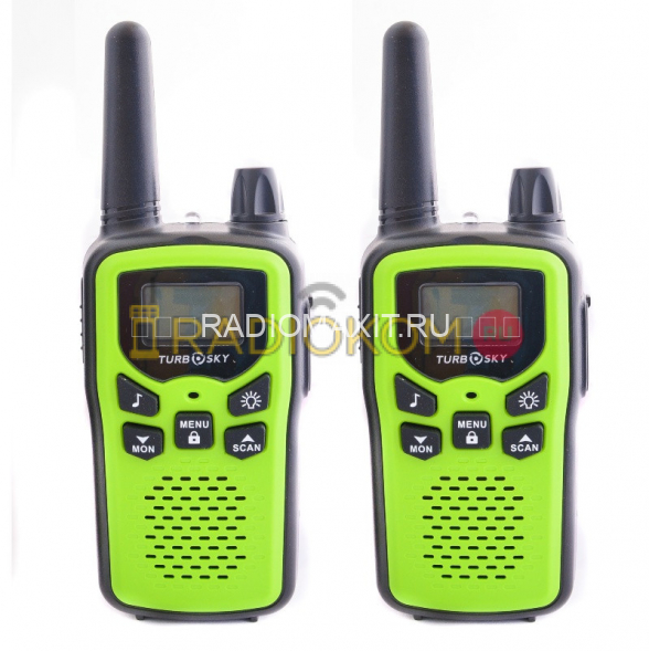 Комплект раций 2 шт TurboSky T35 GREEN (зеленого цвета) детский