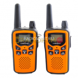 Комплект раций 2 шт TurboSky T35 ORANGE. Рация TurboSky T35 оранжевого цвета.
