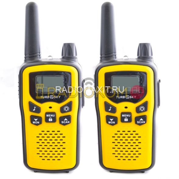 Комплект раций 2 шт TurboSky T35 YELLOW (желтого цвета)