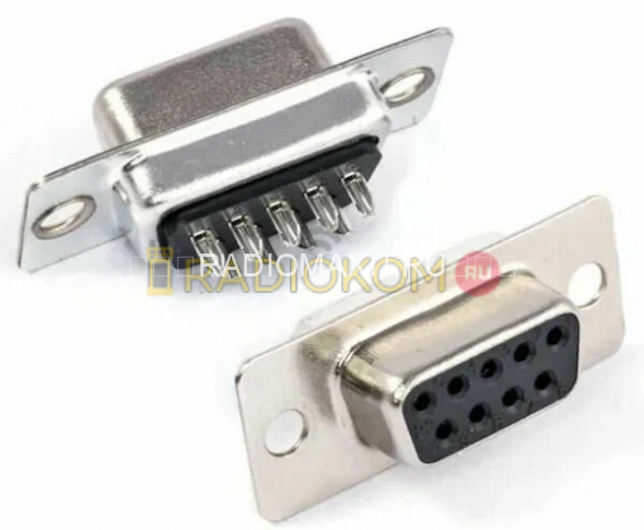 Разъем D-SUB DB-09F / L-KLS1-213-TT-09-F-B DB-09F / (L-KLS1-213-09F-B) розетка 9pin на кабель